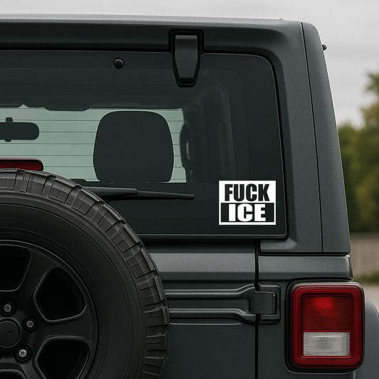 F*ck Ice Vinyl Decal Stickers for Cars Laptop Skateboard Wall Decor UV Resistant (F*ck Ice, White)