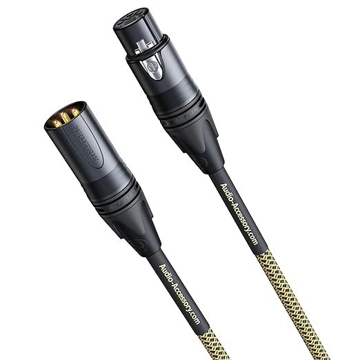 AA AUDIO ACCESSORY Gold Series Star Quad XLR Cables 3.3ft, Neutrik Connectors - Image 8