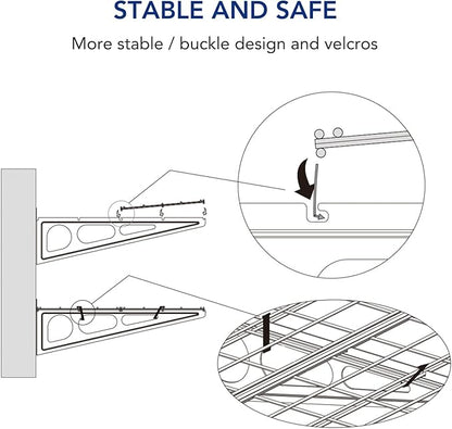 FLEXIMOUNTS Garage Wall Shelving, Includes 8 Bike Hooks, Wall Shelf Garage - Image 6