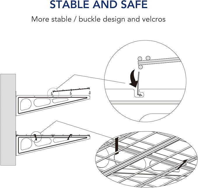 FLEXIMOUNTS Garage Wall Shelving, 1x4 ft, Includes 6 Bike Hooks, Wall Shelf - Image 6
