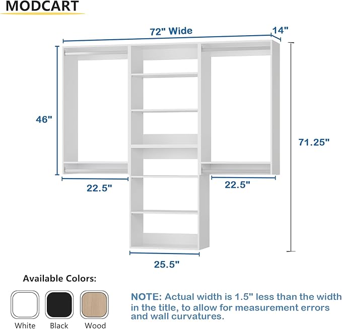 Modular Closet Organizer, Wood Tower, Walk In Closet Storage, Wall Mounted - Image 7