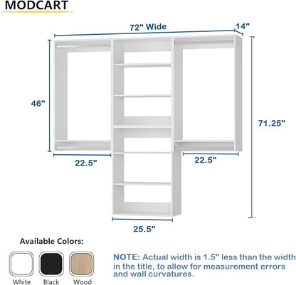 Modular Closet Organizer, Wood Tower, Walk In Closet Storage, Wall Mounted - Image 7