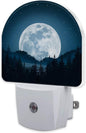Full Moon and Misty Forest Night Light Plug into Wall, Starry Sky and Forest by sndheke