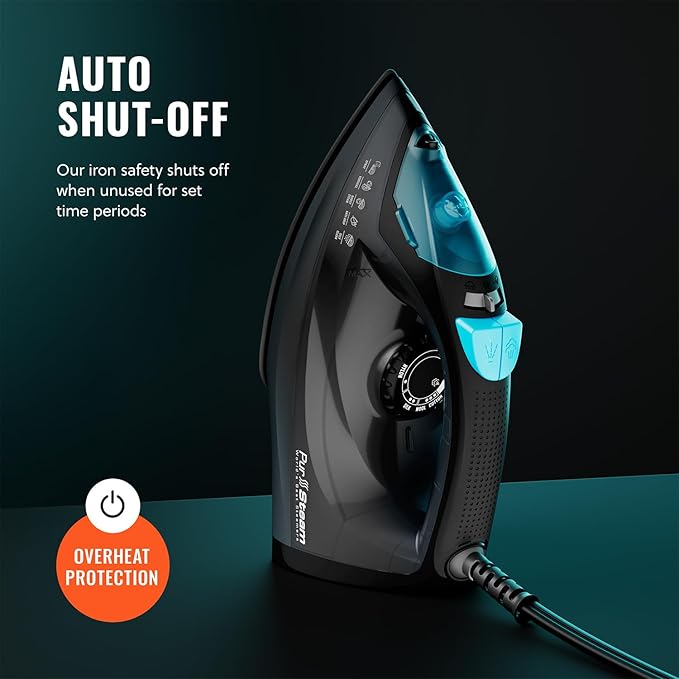 PurSteam Professional 1250W Steam Iron | Powerful Steamer - Image 8