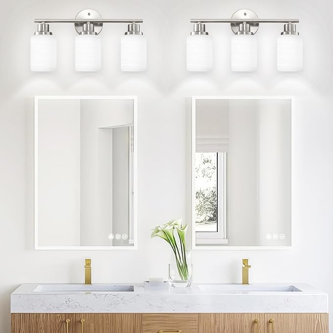 Guliaofo 3-Light Bathroom Light Fixtures, Vanity Lights - Image 4