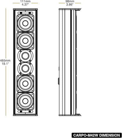 Sound Town Weatherproof Compact Aluminum Line Array Column Speaker - Image 6
