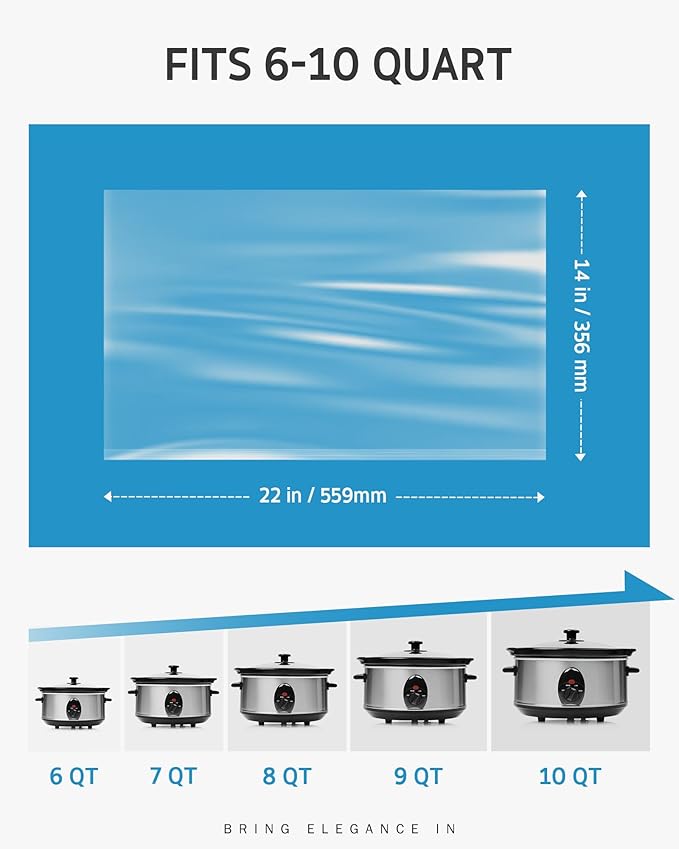 Syntus Crock Pot Liners, Disposable Cooking Bags Suitable - Image 2