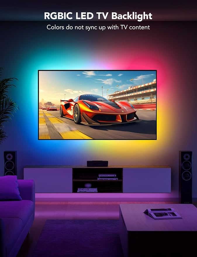 Govee TV LED Backlight Strip, RGBIC Smart LED Backlight - Image 2