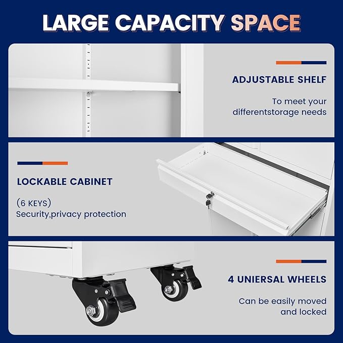 Yizosh Metal Garage Storage Cabinet - Image 4