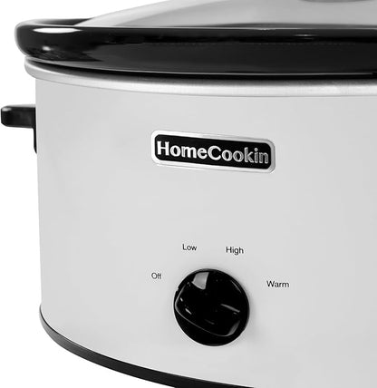 HOMECOOKIN 6 Quart Slow Cooker Oval Manual Pot Food Warmer - Image 2