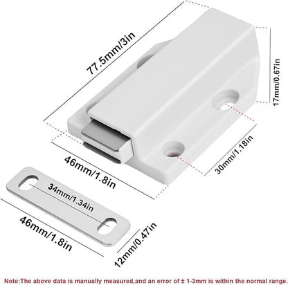 16 Pack Magnetic Push Latch, Heavy Duty Magnetic Touch Latch, - Image 2