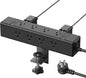 CCCEI Desk Outlet Station 20W USB C Port. 12 Outlet Desktop Clamp Power Strip by CCCEI