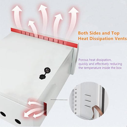 Outdoor Electrical Box 20'' x 16'' x 8'' One-Piece Ventilation Design - Image 5