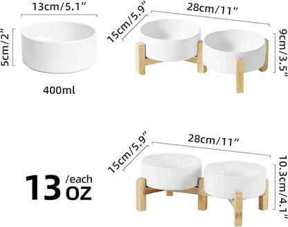 Ceramic Raised Double Bowls Set - Image 2