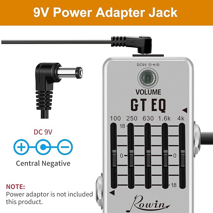 Rowin Guitar Equalize Effect Pedal EQ Add or Take Away Specific Bands Tune - Image 5