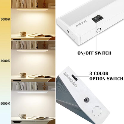 Ansen 4Packs of Under Cabinet Lighting Hardwired, 24IN 18W 1237LM, Dimmable Led - Image 2