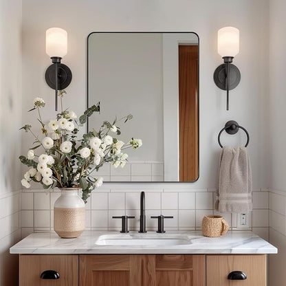 ANDY STAR 36”x48” Black Bathroom Mirror, Wall Mirror by ANDYSTAR