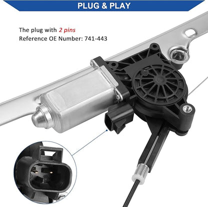 Obaee 741-443 Front Right Passenge Side Power Window Regulator - Image 3