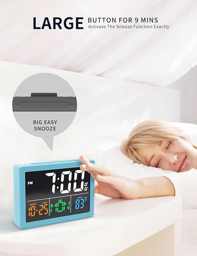 Digital Alarm Clock, with 5.5" Large LED Time Display, Adjustable Alarm Volume - Image 3