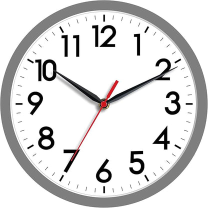 AKCISOT Wall Clock 8 Inch Silent Non-Ticking Modern Clocks Battery Operated by Akcisot