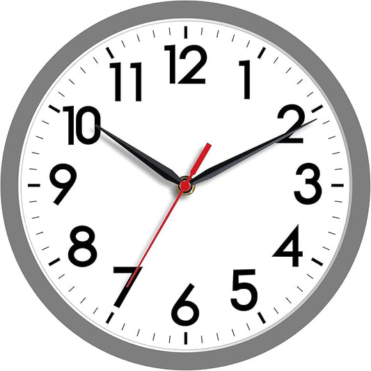 AKCISOT Wall Clock 8 Inch Silent Non-Ticking Modern Clocks Battery Operated by Akcisot