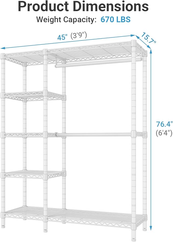 VIPEK V7C Garment Racks with Cover Portable Closets - Image 6