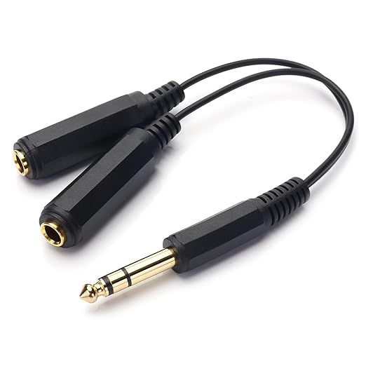 Disino 1/4 Splitter, 1/4" TRS Stereo Male to Dual Female Y Splitter Cable - Image 9