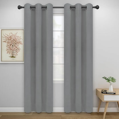 Easy-Going Blackout Curtains for Bedroom, Solid Thermal Insulated Grommet and by Easy-Going