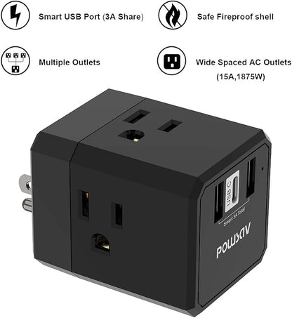 Cruise Ship Essentials, 3-Side Outlet Splitter - Image 2