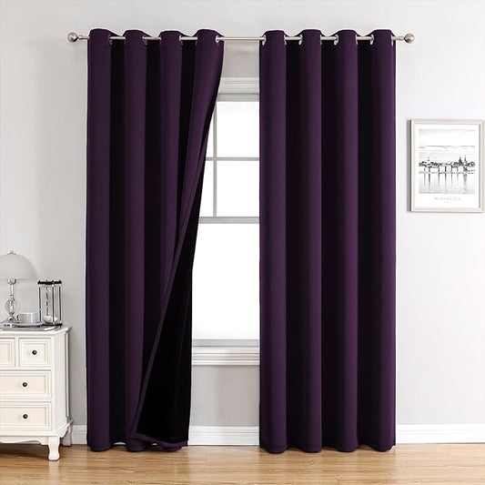 ChrisDowa 100% Blackout Curtains 120 inch Long by ChrisDowa