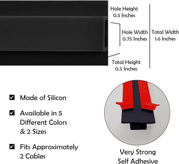 Rubber Bond TV Cord Hider Cable Protector - Image 3