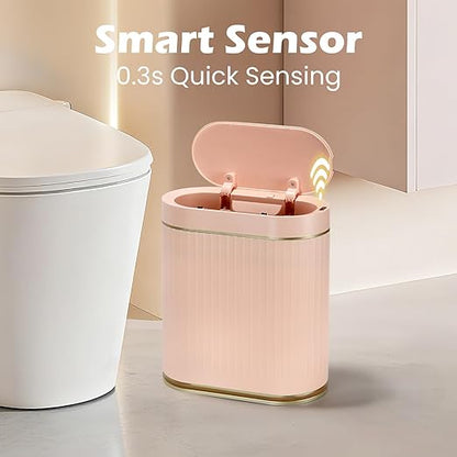 Bathroom Sensor Trash Can with Lid Automatic 2 Gallon Motion Sensor Garbage Bin - Image 3