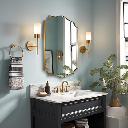 ANDY STAR Gold Mirrors, 24x32 Inch Bathroom Vanity Mirror, Antique Brass - Image 3