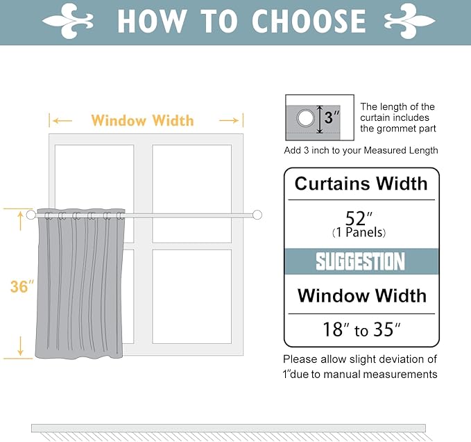 ChrisDowa Blackout Curtains 36 Inches Long - Image 5