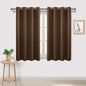DWCN Brown Curtains 45 Inches Long, Thermal Blackout Drapes by DWCN