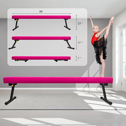 Wesky Adjustable Balance Beam, High and Low Floor Beam Gymnastics Equipment - Image 6