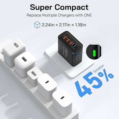 2Pack USB C Fast Charger Block, Total 60W 5-Port USB C Wall Charger 30W Type C - Image 7