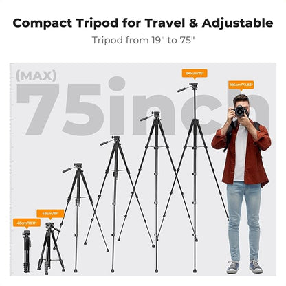 K&F CONCEPT Camera Tripod, Cellphone Clip - Image 4