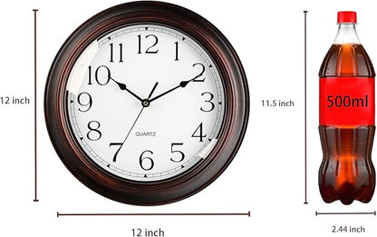 KECYET 12 Inch Wall Clocks Battery Operated Silent Non-Ticking Wall Clock - Image 4