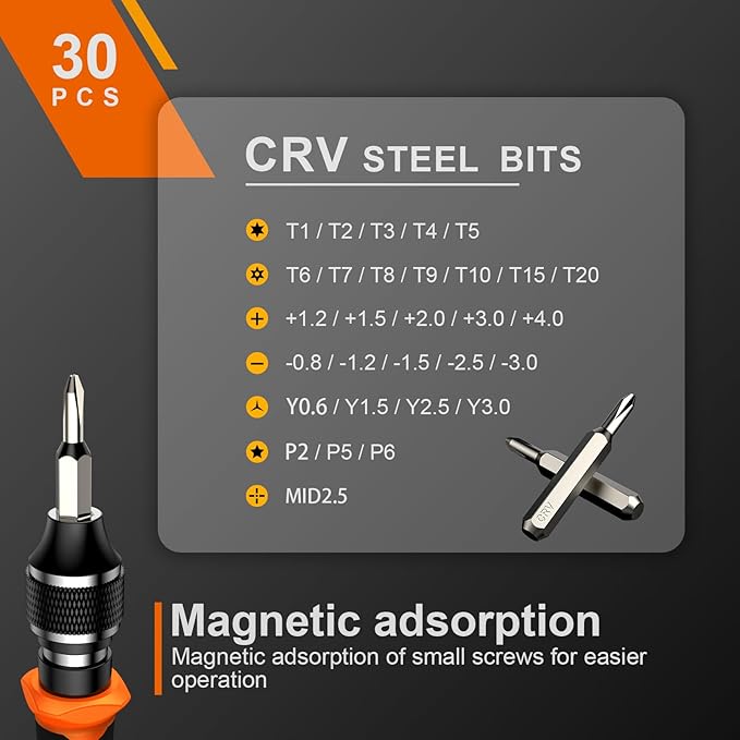 JOREST 40Pcs Small Precision Screwdriver Set - Image 4