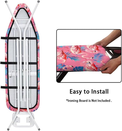 ZCFYGDX Flamingo Palm Leaf Print Ironing Board Covers Hook & Loop Elastic Edge - Image 4