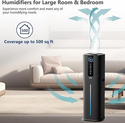9L Smart Humidifiers for Bedroom Large Room, 2.3Gal Cool Mist Top Fill Diffuser - Image 5