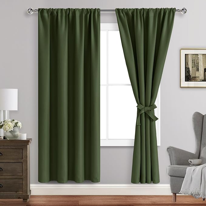 JIUZHEN Blackout Curtains for Bedroom– Thermal Insulated, Noise Reducing Room by JIUZHEN