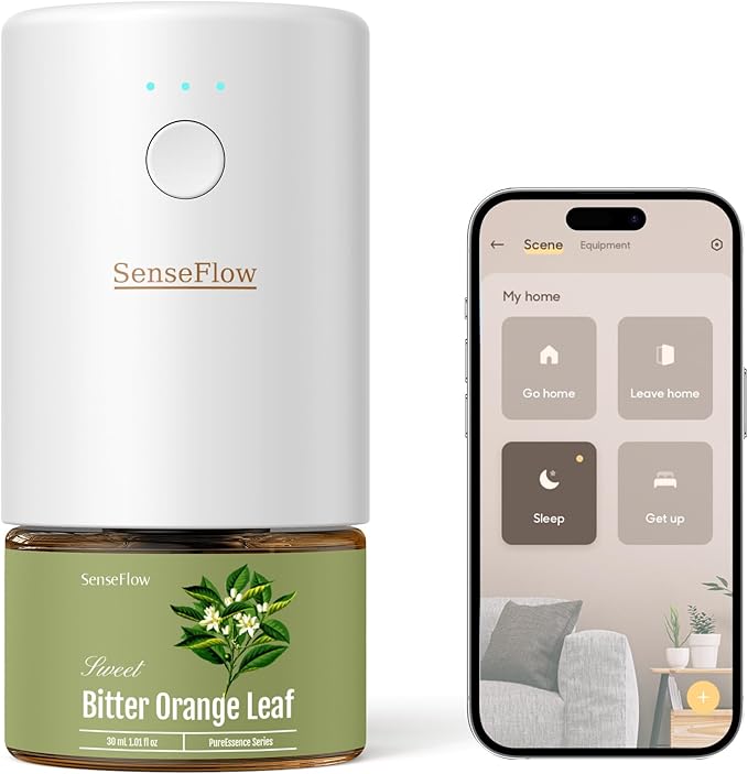 SF101S Pro Smart Waterless Essential Oil Diffuser, Plug in Aromatherapy by SenseFlow