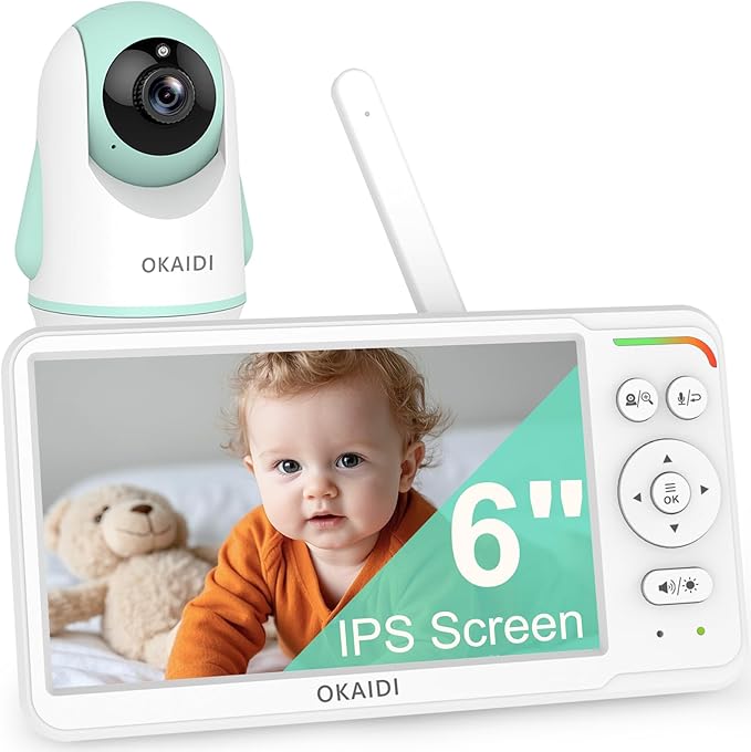 OKAIDI Baby Monitor with Camera and Audio, 1000ft Range, Night Vision, Baby by OKAIDIVideoBabyMonitor