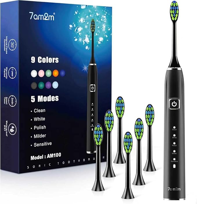 7AM2M Ultrasonic Electric Toothbrush by 7AM2M