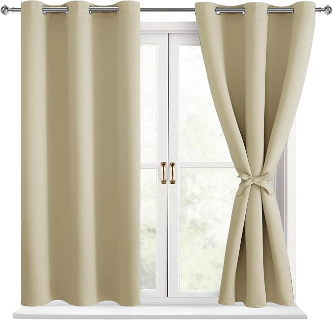 Hiasan Short Blackout Curtains for Bedroom by Hiasan