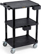 ELAFROS Heavy Duty Utility Cart, 27.5 x 18.25 Inch, 3-Tier Rolling Cart by ELAFROS