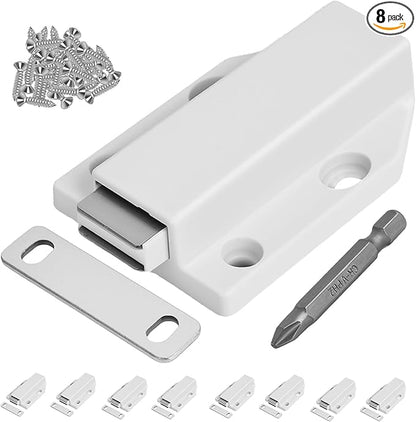 8 Pack Magnetic Push Latch, Heavy Duty Magnetic Touch Latch, by Unknown