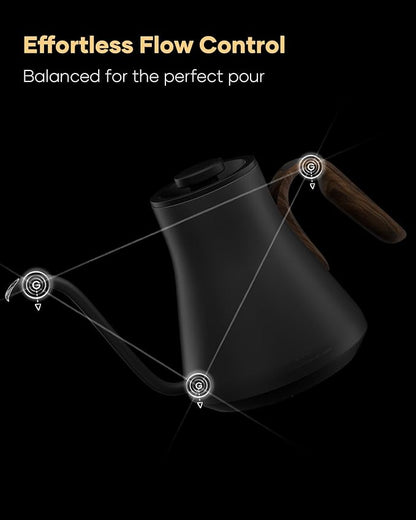 Gooseneck Electric Kettle with Precise ±1℉ Temperature Control, Wood-Accented - Image 4